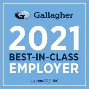 Gallagher 2021 Best-In-Class Employer award